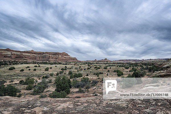 Wolken über der Wüste in Moab  Utah  Vereinigte Staaten