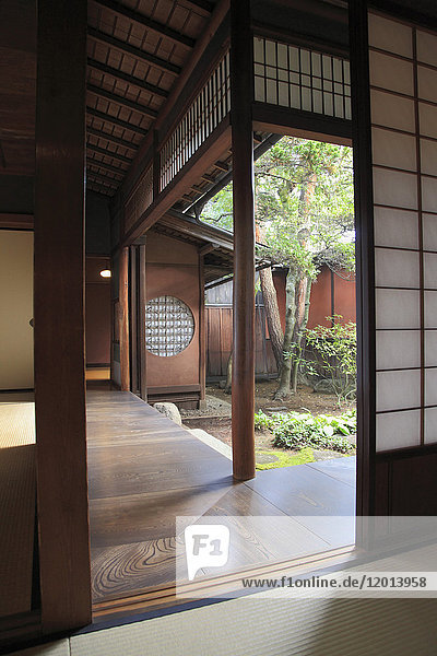 Japan  Hida  Takayama  Kusakabe Heritage House  Innenraum  Garten