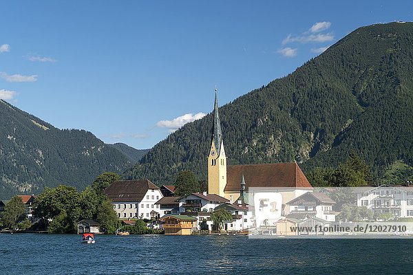 Rottach-Egern at lake Tegernsee  Upper Bavaria  Bavaria  Germany