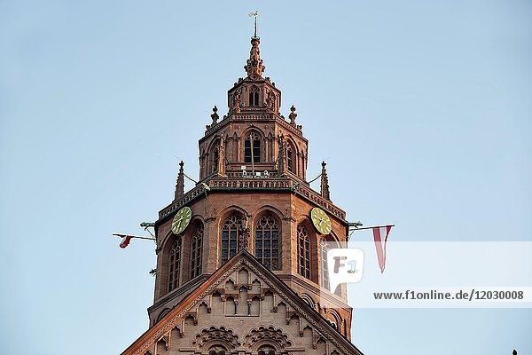 Turm des Doms St. Martin  Mainz  Rheinland-Pfalz  Deutschland  Europa