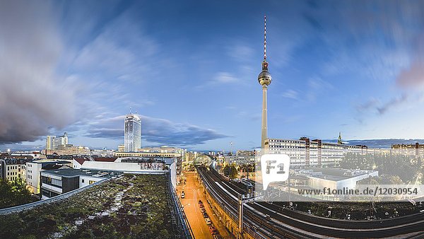 City centre with TV tower Alex  Berlin Mitte  Berlin  Germany  Europe