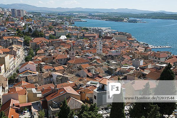 View of the city  Sibenik  Dalmatia  Croatia  Europe
