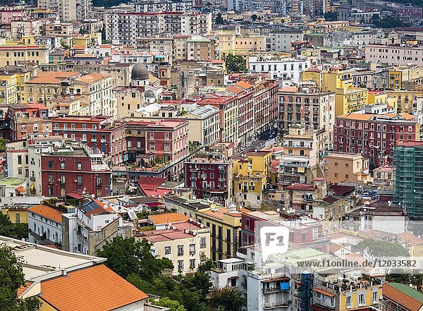 Blick vom Belvedere San Martino auf die Altstadt  Neapel  Kampanien  Italien  Europa