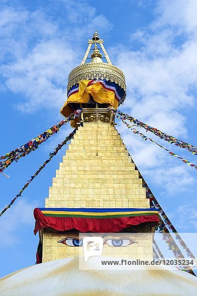 Boudhanath Stupa  Größte asiatische Stupa  Unesco-Weltkulturerbe  Kathmandu  Nepal  Asien