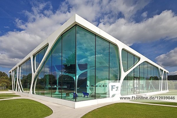 Leonardo Glass Cube  futuristic building  presentation centre  Bad Driburg  North Rhine-Westphalia  Germany  Europe