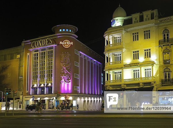 Hard Rock Café  Platz Praça dos Restauradores  Baixa  Lissabon  Portugal  Europa