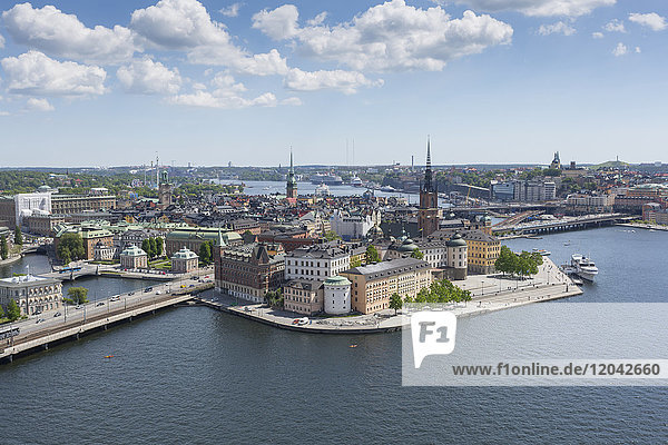 View of Riddarholmen Town Hall Tower  Stockholm  Sweden  Scandinavia  Europe