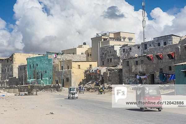 Die zerstörte Altstadt von Mogadischu  Somalia  Afrika