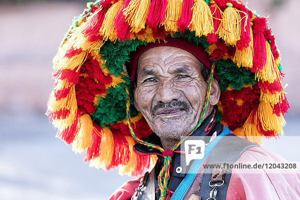 Water seller in Djemaa el Fna Marrakech Morocco North Africa Africa