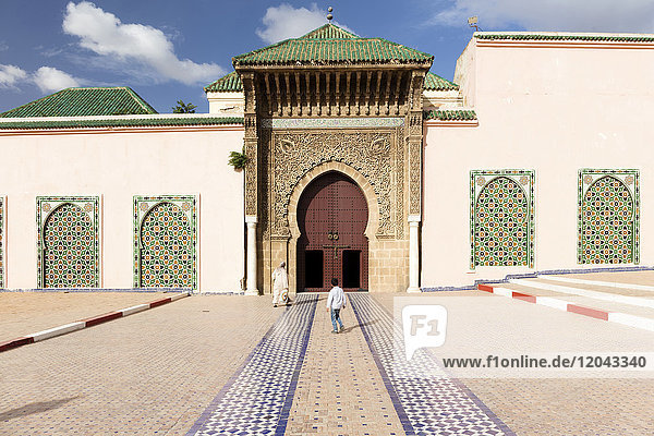 Außenansicht des Mausoleums von Moulay Ismail  Meknes  Marokko  Nordafrika  Afrika