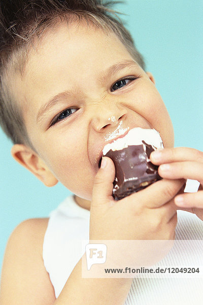 Boy Eating Junk Food