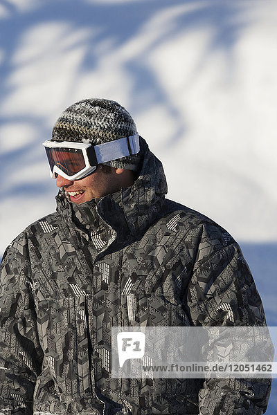 Portrait Of A Snowboarder  Homer  Southcentral Alaska  USA