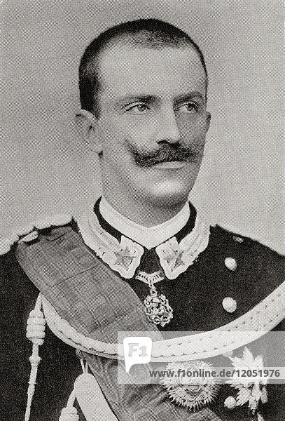Viktor Emanuel III.  1869 - 1947. König von Italien. Aus Hutchinson's History of the Nations  veröffentlicht 1915.