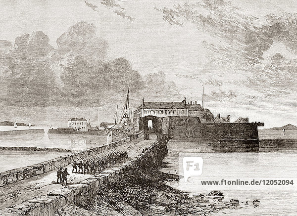 Das Pigeon House Fort  Dublin Bay  Dublin  Irland im 19. Jahrhundert. Aus L'Univers Illustre  veröffentlicht 1867.