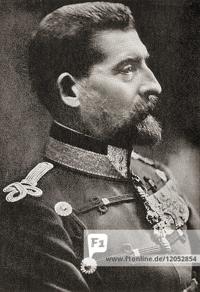 Ferdinand I.  1865 - 1927  Spitzname Întregitorul (der Vereiniger). König von Rumänien. Aus Hutchinson's History of the Nations  veröffentlicht 1915.