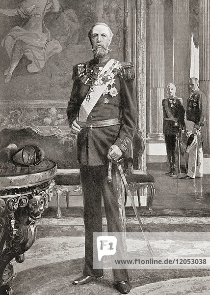 Oscar II.  1829 - 1907. König von Schweden und Norwegen. Aus Hutchinson's History of the Nations  veröffentlicht 1915.