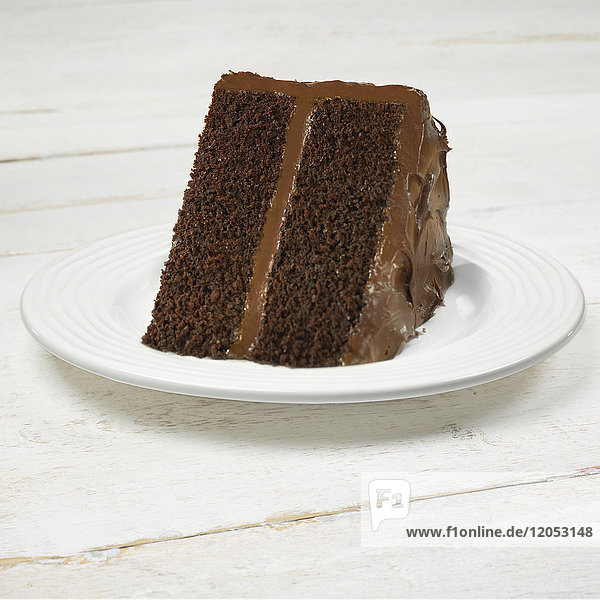 Slice Of Chocolate Cake On A Plate