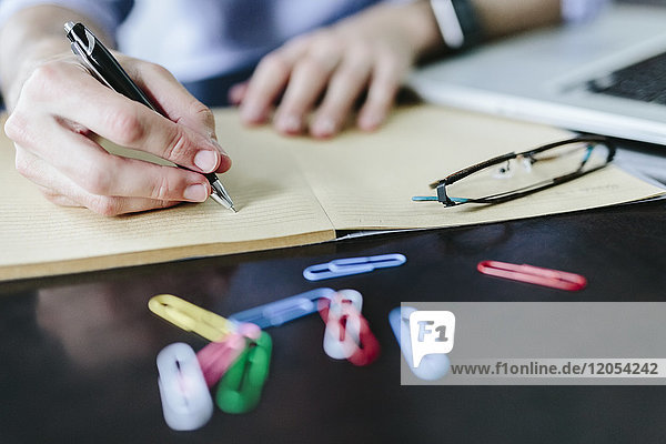 Young businessman working in office