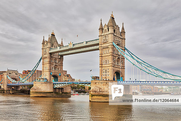 Tower Bridge over river  London  England