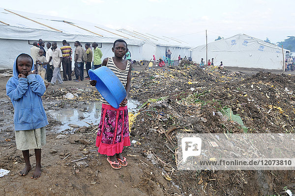 Kongolesisches Flüchtlingslager in Uganda.