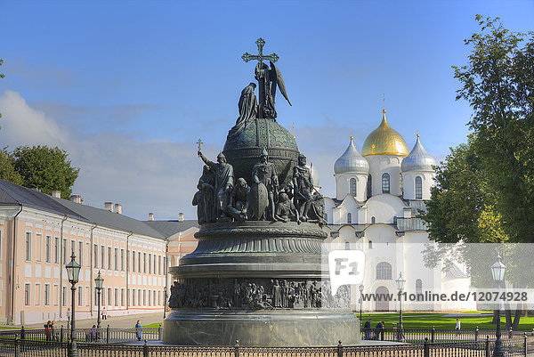Millenniumsdenkmal 1862  Kreml  UNESCO-Weltkulturerbe  Weliki Nowgorod  Gebiet Nowgorod  Russland  Europa