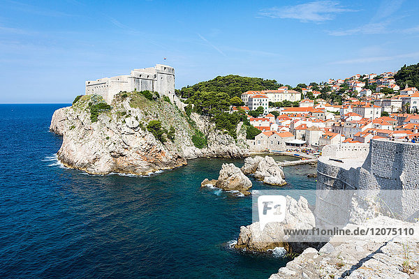 Die historische Festung von Lovrijenac  Dubrovnik  Kroatien  Europa