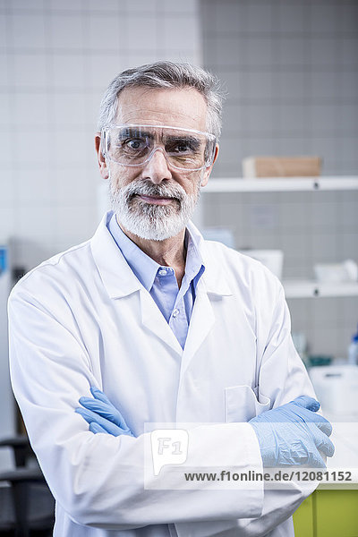 Portrait of confident scientist in lab