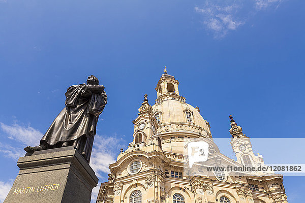 Deutschland,  Dresden,  Martin-Luther-Gedenkstätte und Frauenkirche