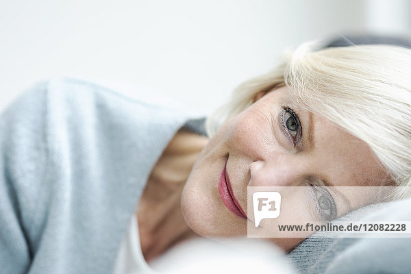 Portrait of smiling senior woman  close-up