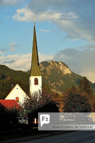 Parish church,  Graswang,  Bavaria,  Germany.