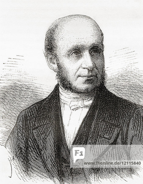 Guillaume-Benjamin-Amand Duchenne de Boulogne  1806 -1875. Französischer Neurologe. Aus Les Merveilles de la Science  veröffentlicht 1870.