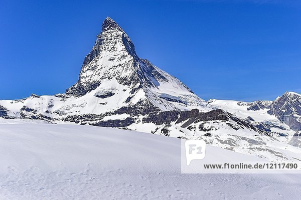 Matterhorn vom Riffelberg  Zermatt  Schweiz  Europa