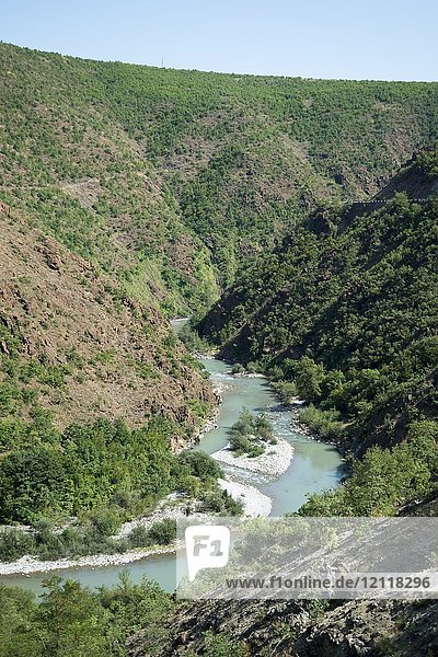 River Valbona between Bujan nund Fierze  Albania  Europe