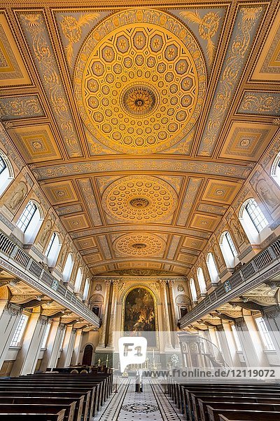 The Painted Hall  Old Royal Naval College Greenwich  London  England  Vereinigtes Königreich  Europa