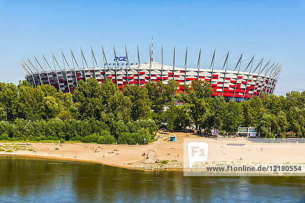 Polen  Warschau  Blick auf das Stadion Narodowy