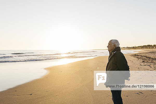 Senior man looking at the sea