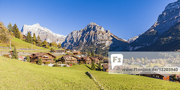 Schweiz  Bern  Berner Oberland  Ferienort Grindelwald  Wetterhorn  Schreckhorn  Eiger
