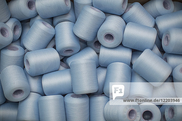 Blue cotton reels