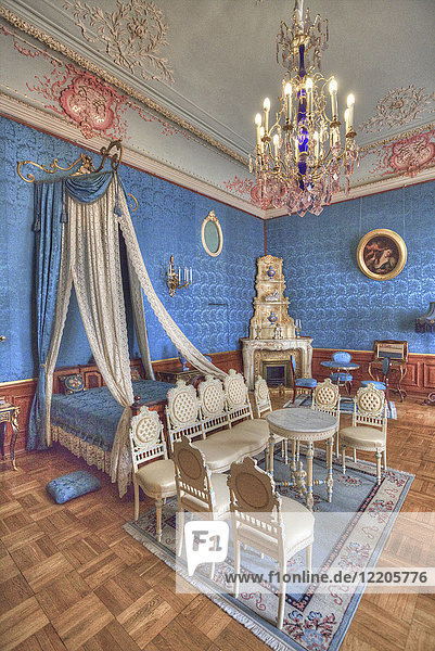 Das Blaue Schlafzimmer  Jussupow-Palast an der Moika  St. Petersburg  Russland  Europa