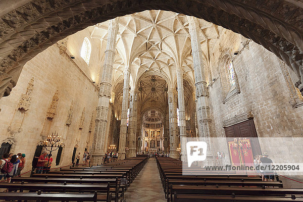 Mosteiro dos Jeronimos (Monastery of the Hieronymites)  UNESCO World Heritage Site  Belem  Lisbon  Portugal  Europe