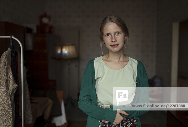 Portrait of smiling Caucasian woman