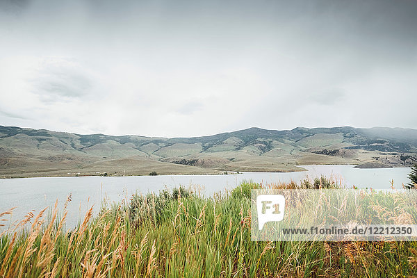 Scenic view of Dillon Reservoir  Silverthorne  Colorado  USA