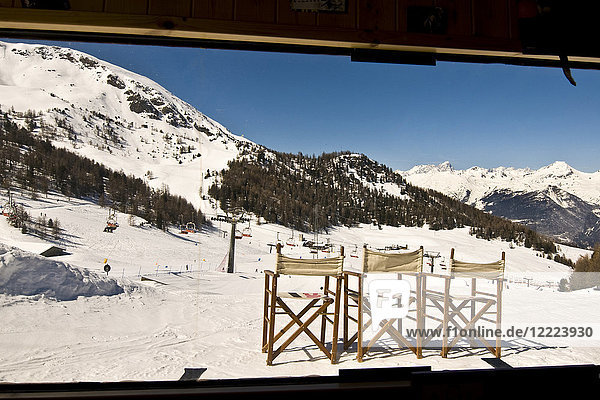 Snowpark  Pila  Aostatal  Italien