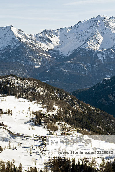 Blick von La Magdeleine  Aosta-Tal  Italien