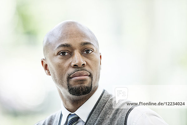 Black man business person in a business centre.