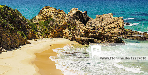 Australia New South Wales Bermagui Aerial view of bay