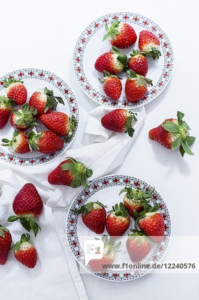 Ein Arrangement aus Erdbeeren