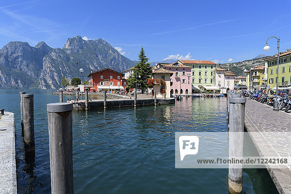 Lakeside view of the resort town of Torbole on Lake Garda (Lago di Garda) in Trentino  Italy
