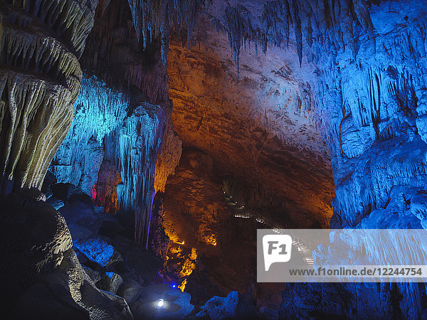 Furong stalactite cave of the Wulong Karst geological park  UNESCO World Heritage Site in Wulong county  Chongqing  China  Asia