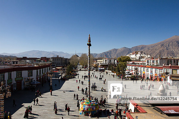 Der Barkhor-Platz  Lhasa  Tibet  China  Asien